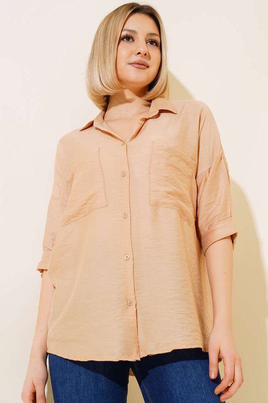 Poor Sleeve Casual Shirt Latte