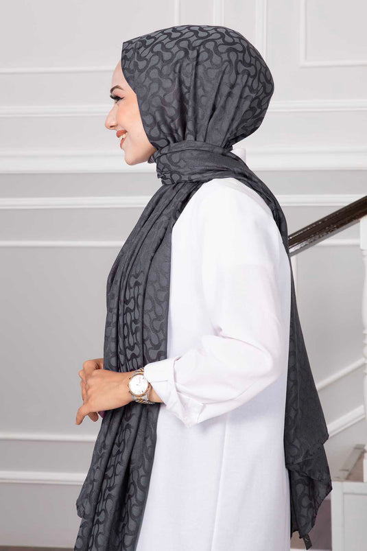 Châle Hijab à motifs Fendi fumé