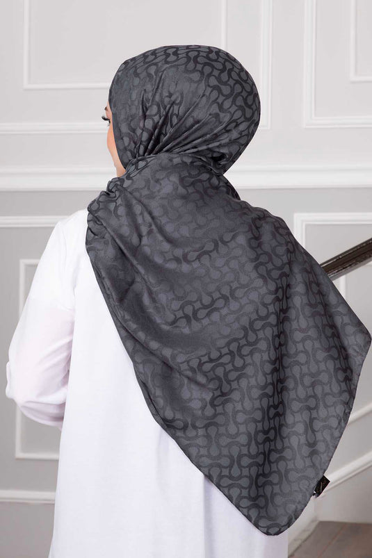 Châle Hijab à motifs Fendi fumé