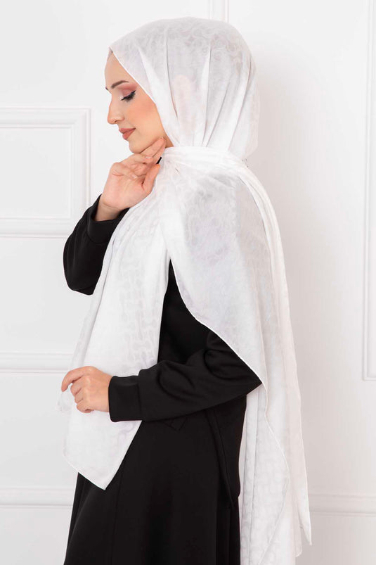 Châle Hijab à motifs Fendi Blanc