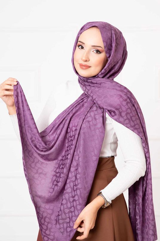 Châle Hijab à motifs Fendi Lilas