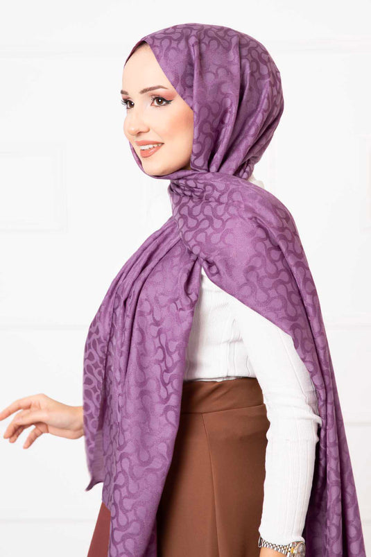 Châle Hijab à motifs Fendi Lilas