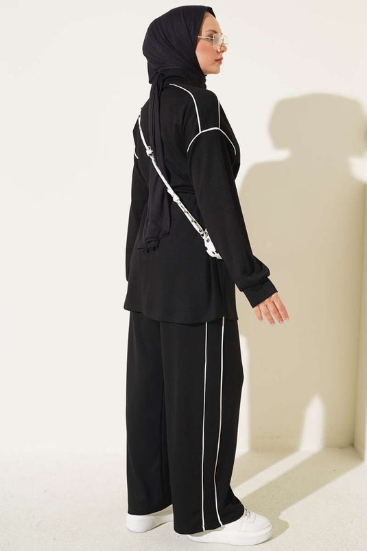 Completo Tunica Con Cintura Con Zip E Decorazioni