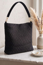 Grand Sac En Tricot Zippé Noir