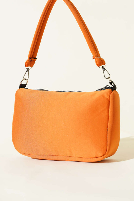 Rectangular Zippered Bag, Orange
