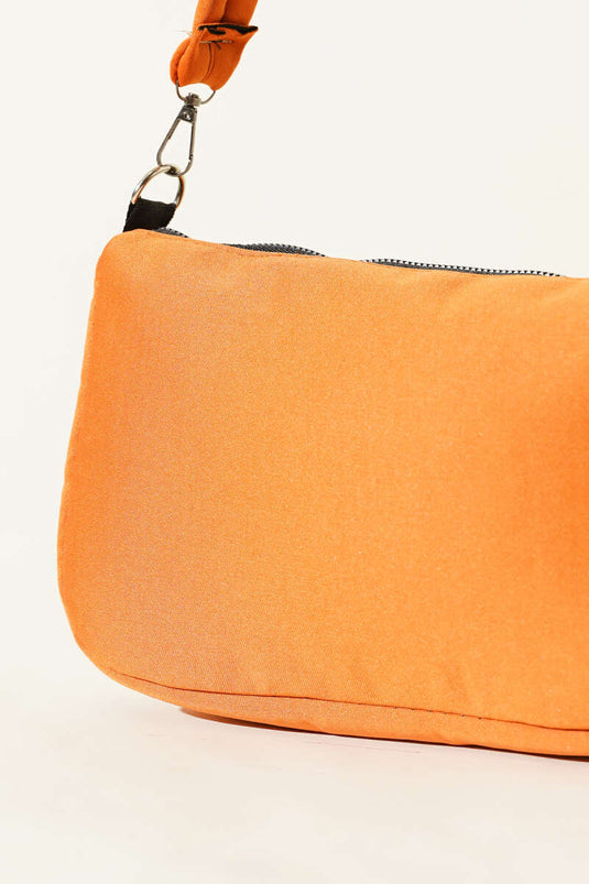Sac rectangulaire à fermeture éclair, orange