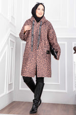 Manteau Buklet À Capuche Zippée Couleur Tabac