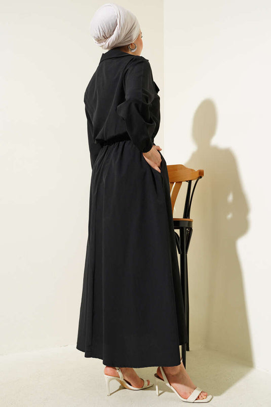 Tailleur jupe veste courte zippée noir