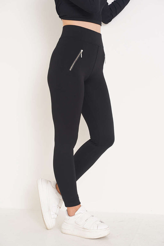 Legging Zippé Noir