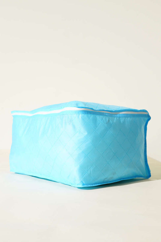 Aufbewahrungsbeutel für Pullover aus Vliesstoff mit Reißverschluss, blau