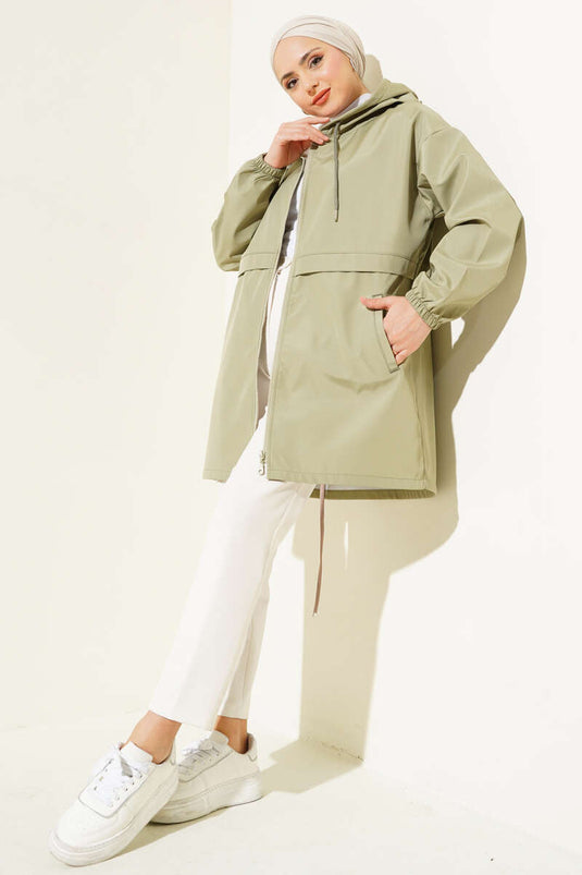 Imperméable Zippé Vert