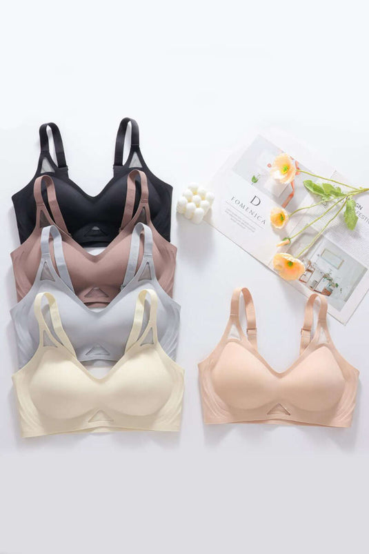 Soutien-gorge en maille fine effet seconde peau Ziro Gram écru