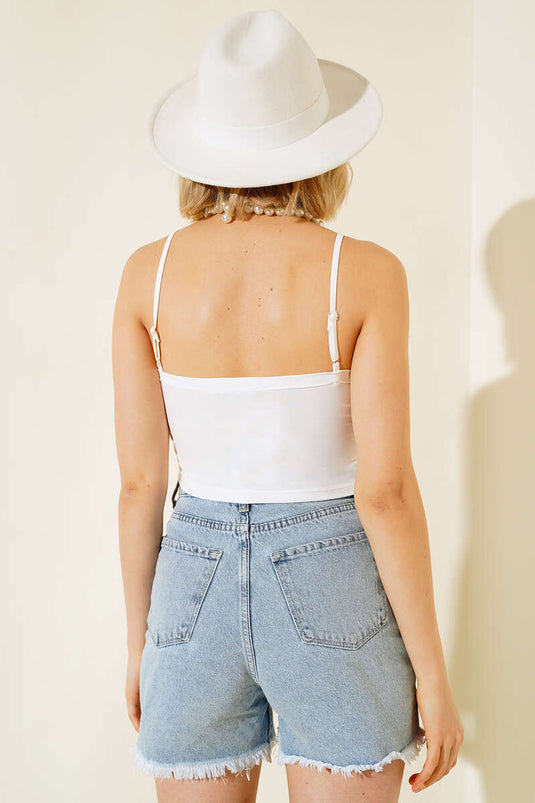 Fileli Büstiyer Ekru