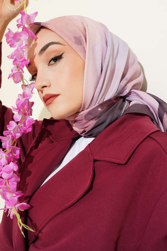 وشاح لينا بنقشة فيوري، بني داكن