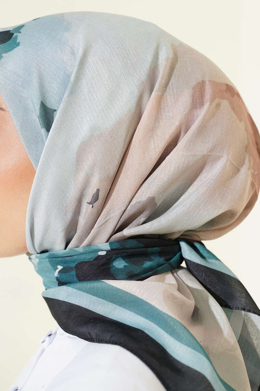 وشاح لينا بنقشة فيوري، لون الزمرد