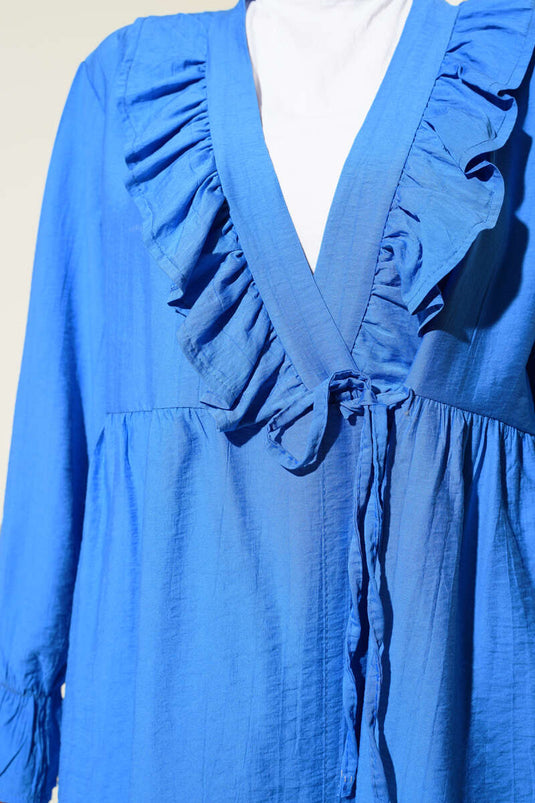 كيمونو ساكس ذو معصم مطاطي مكشكش