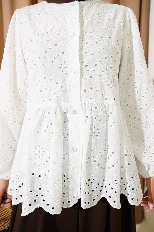 Camicia Bianca Fisto Maniche Elastiche