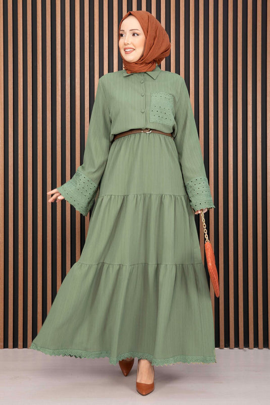Ensemble deux pièces chemise et jupe Fistolu menthe