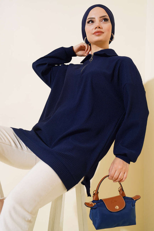 Fitilli Sweatshirt Lacivert