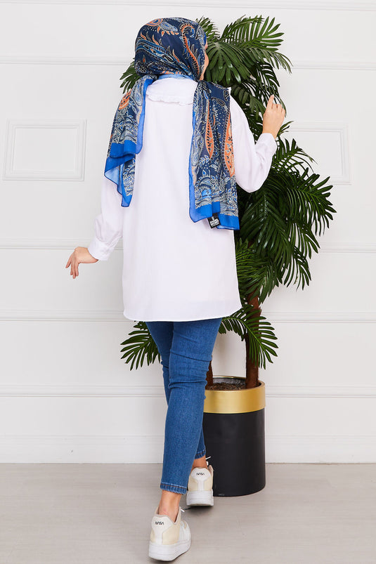 Bow Detailed Tunic White