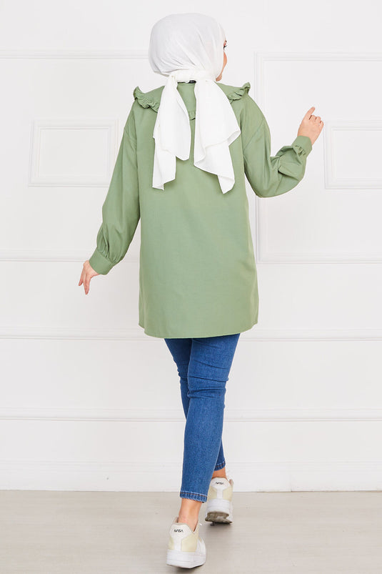 Bow Detailed Tunic Khaki