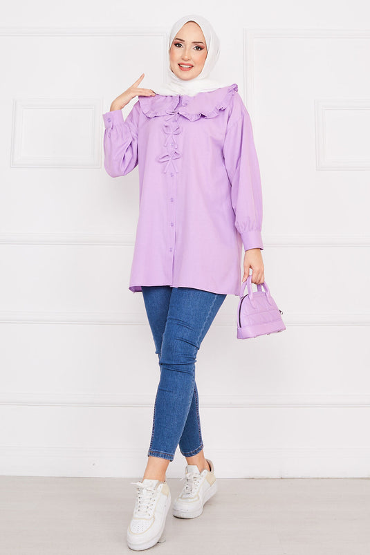 Bow Detailed Tunic Lilac