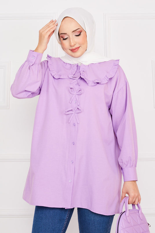 Bow Detailed Tunic Lilac