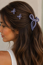 Ensemble De 3 Pinces Mandal Lilas À Nœud