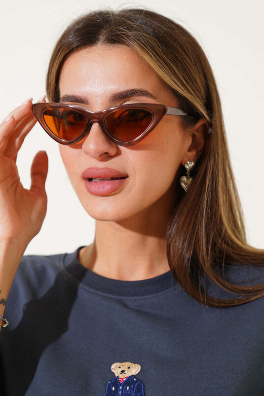 Flora Series Cat Eye Glasses Tan