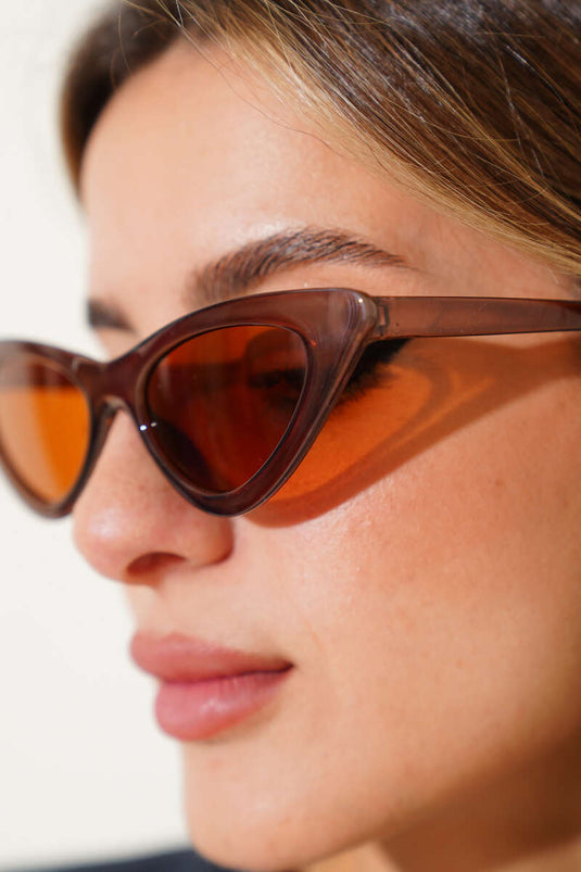 Flora Series Cat Eye Glasses Tan