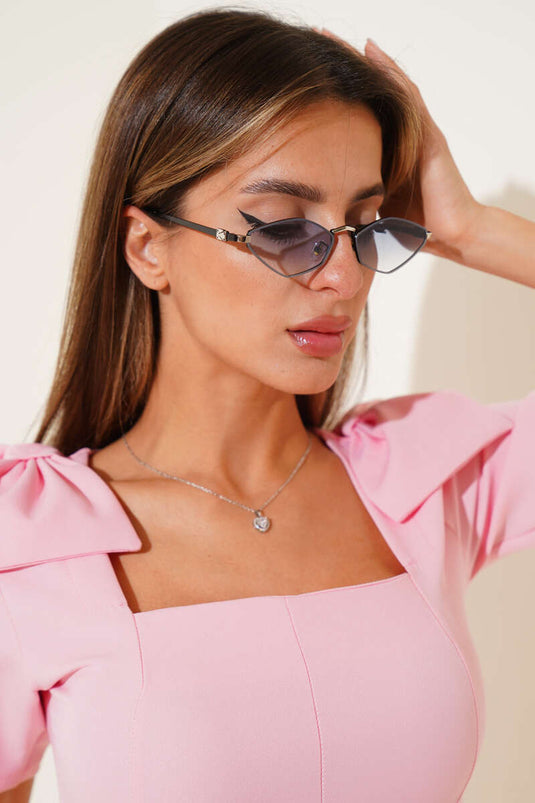 Freya-Serie Brille Schwarz Grün