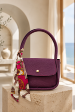 Mini Sac À Main Avec Foulard Détail Bordeaux