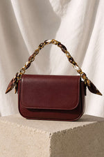 Sac Rectangulaire Bordeaux À Chaîne