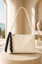 Sac Baget Beige Avec Foulard