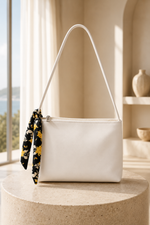 Sac À Main Baget Blanc Avec Foulard