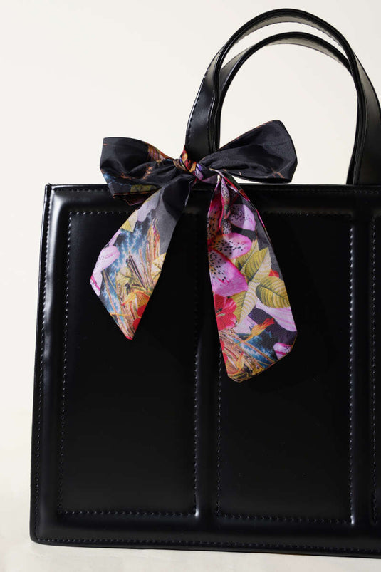 Scarf Rectangular Bag Black