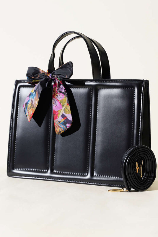 Scarf Rectangular Bag Black