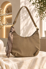 Sac Ovale Avec Foulard En Mink