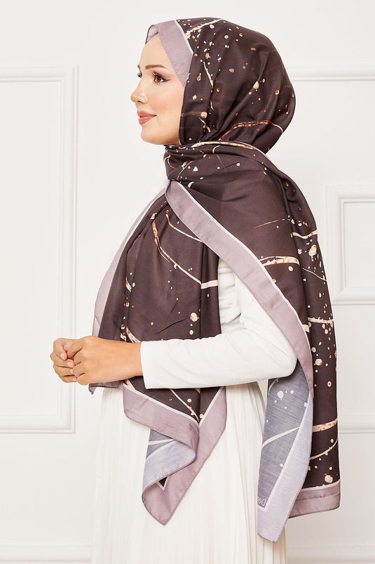 Galaxy Pattern Hijab Shawl Mink