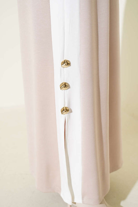 Garnished Rope Belted Loysha Dress Stone