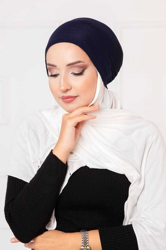 Interlaced Bonnet Marineblau