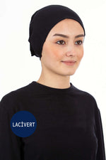 Bonnet à pression bleu marine