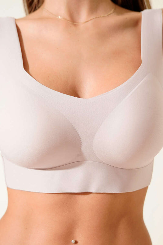 Wide Strap Zero Feeling Ziro Gram Bra Powder