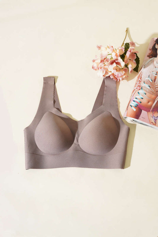 Wide Strap Zero Feel Ziro Gram Bra Mink