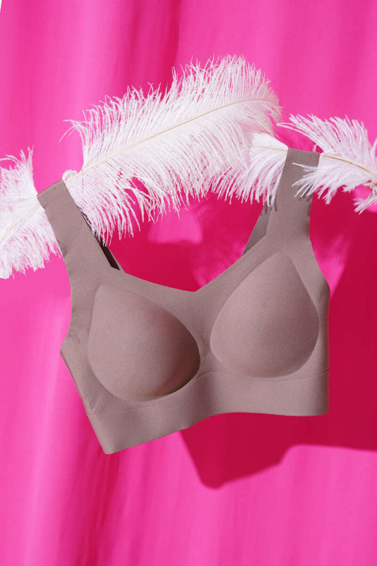 Wide Strap Zero Feel Ziro Gram Bra Mink
