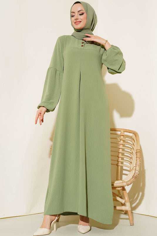 Robe À Manches Larges Vert