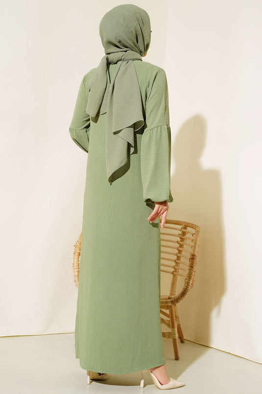 Robe À Manches Larges Vert