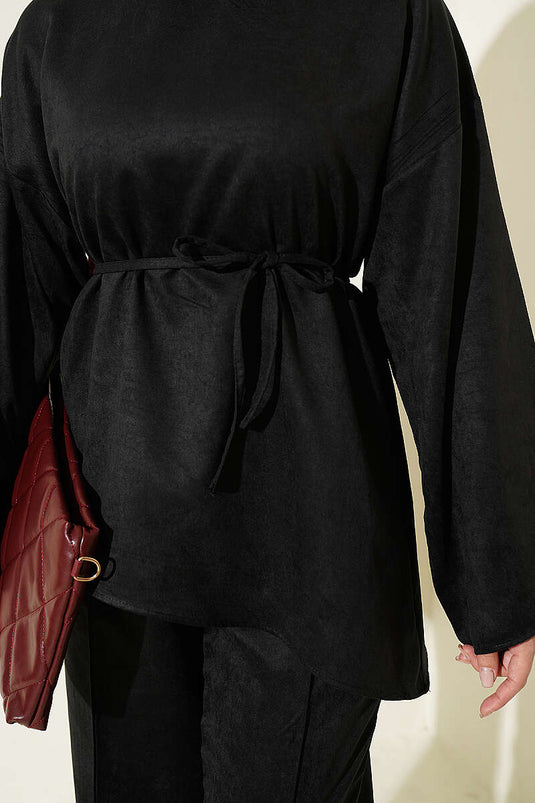 Completo Due Pezzi Con Maniche Ampie E Cintura Nera