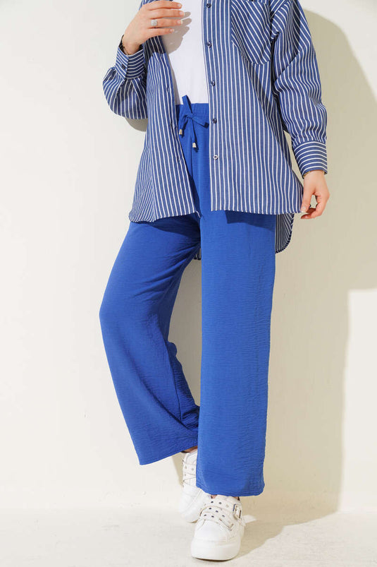 Pantalones Ayrobin de pierna ancha índigo