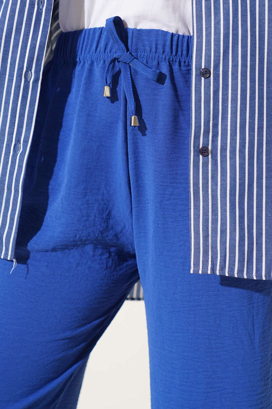 Pantalones Ayrobin de pierna ancha índigo